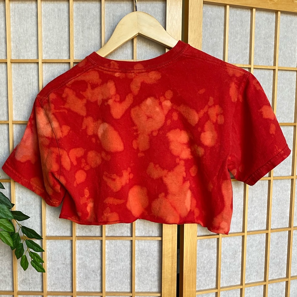 ‼️VINTAGE ACID WASH CROP TOP TEE - Picture 3 of 4